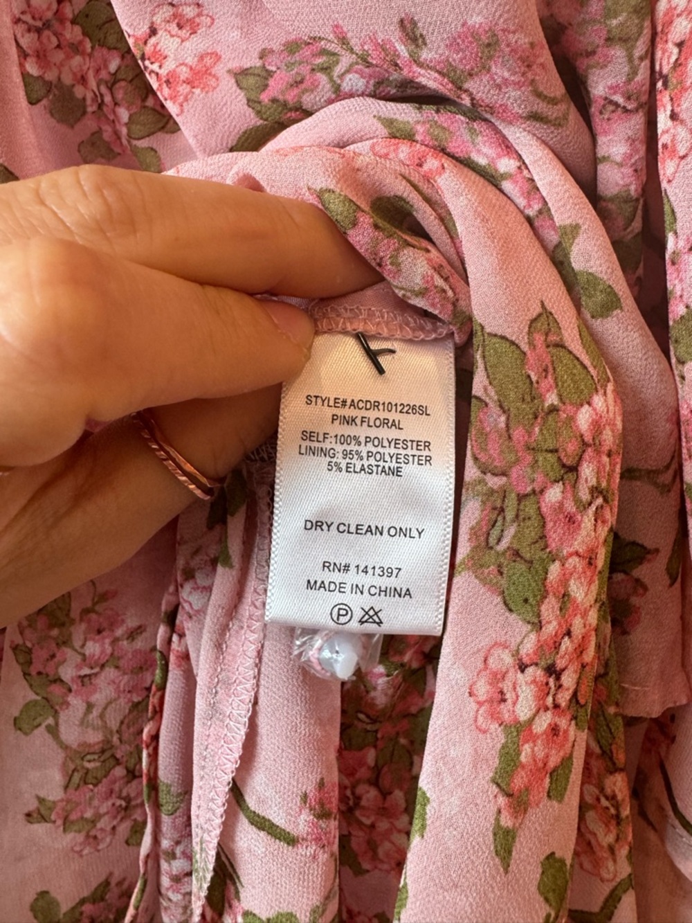 Astr the Label Pink Floral Ruffle Maxi Dress Wedding Guest large L - Picture 12 of 15